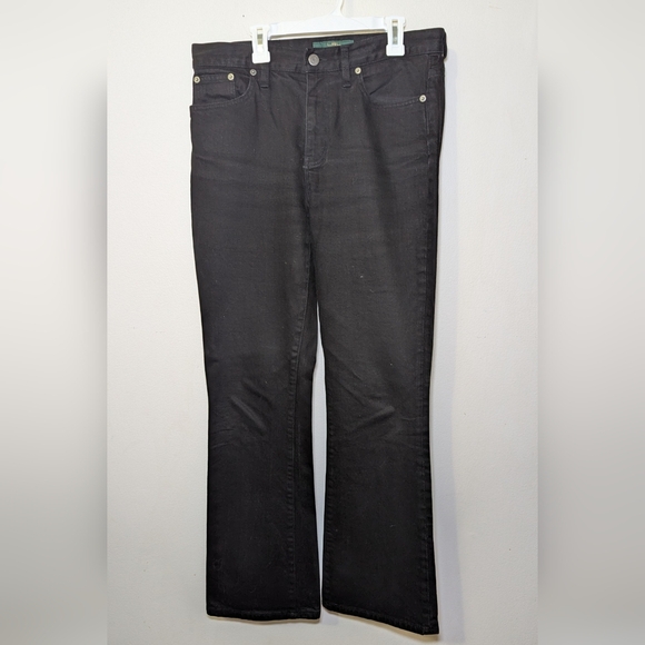 Lauren Ralph Lauren Black Boot Cut Jeans with Classic Style Women's Size 8 - Picture 1 of 4